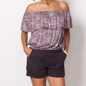 NWT New Roan + Ryan Evereve Britt Ruffle Off Shoulder Top XS